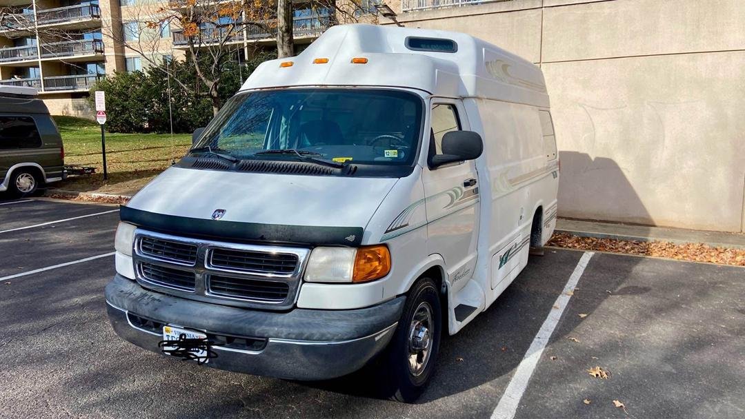 Front view of Leisure Travel Widebody Class B motorhome
