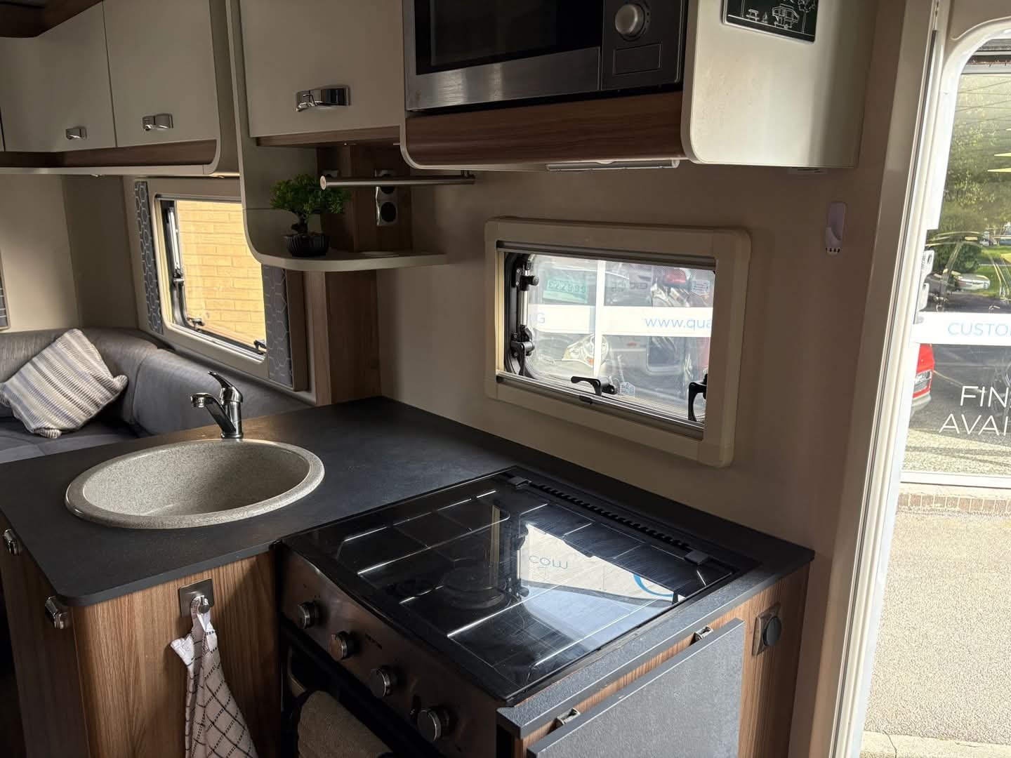 Fully equipped motorhome kitchen in 2019 Swift Escape 674