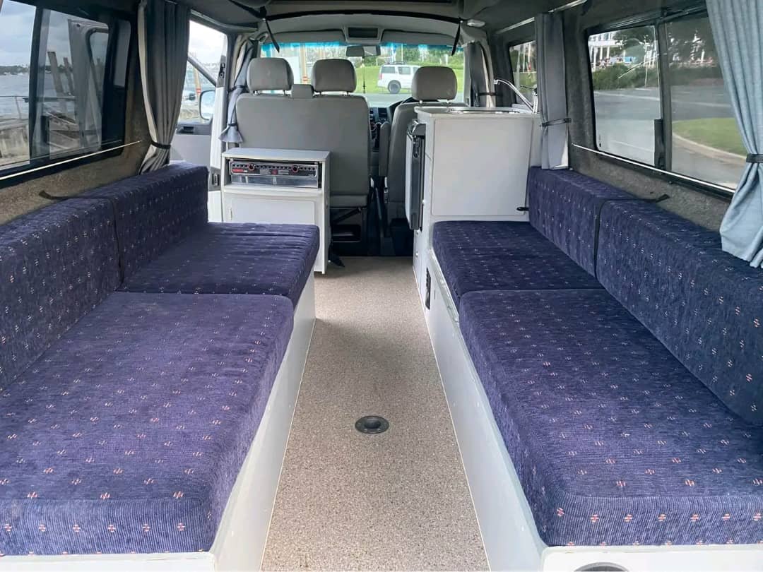 Passenger seating inside VW Transporter camper