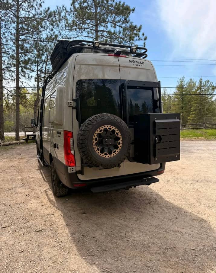 Rear exterior of 2025 Sprinter 170 AWD Nomad van