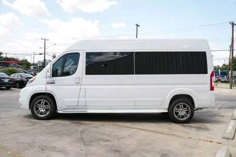 Tinted side windows on Ram ProMaster Sherrod conversion van
