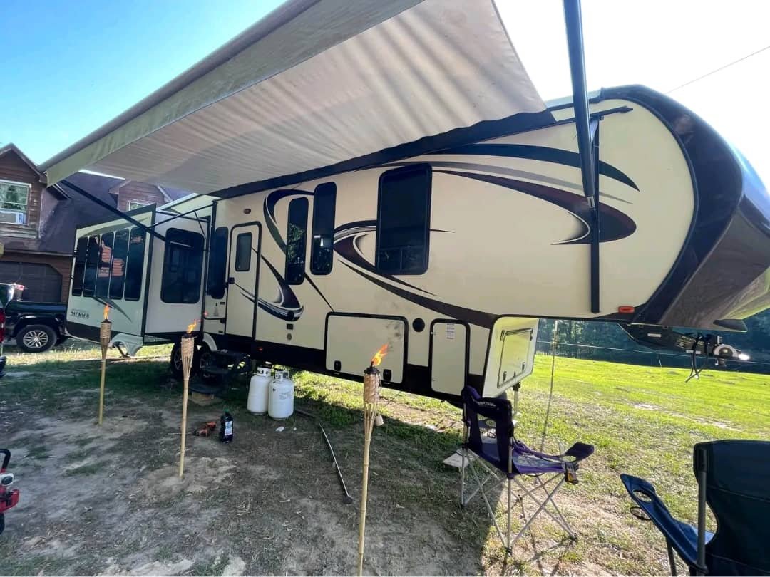 Motorhome tires showing fair used condition