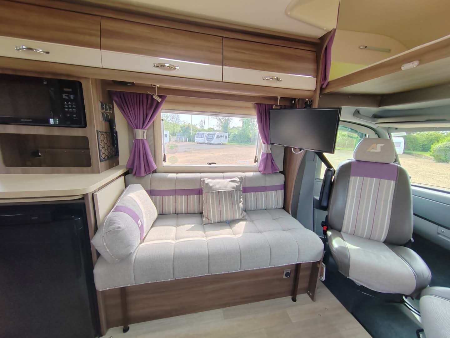 Ultra-soft upholstery inside Unity 24TB motorhome