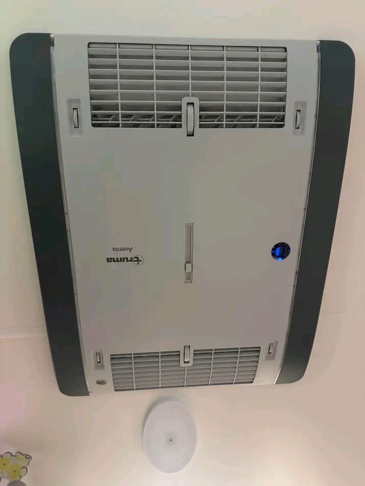 Roof-mounted air conditioner in 2022 Jayco Journey Outback caravan