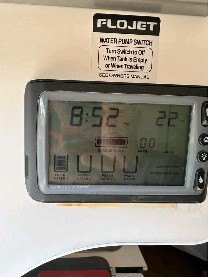 Reverse cycle climate control unit in New Age caravan
