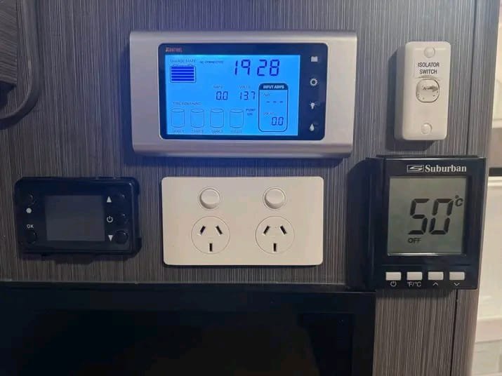 BMPro control panels in Jayco Journey Outback caravan