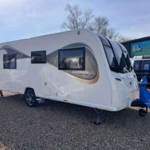 2025 Bailey Alicanto Grande Estoril caravan front angled exterior caravan 4 berth