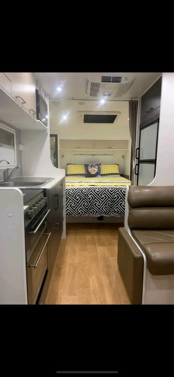Fully enclosed annex attached to New Age caravan