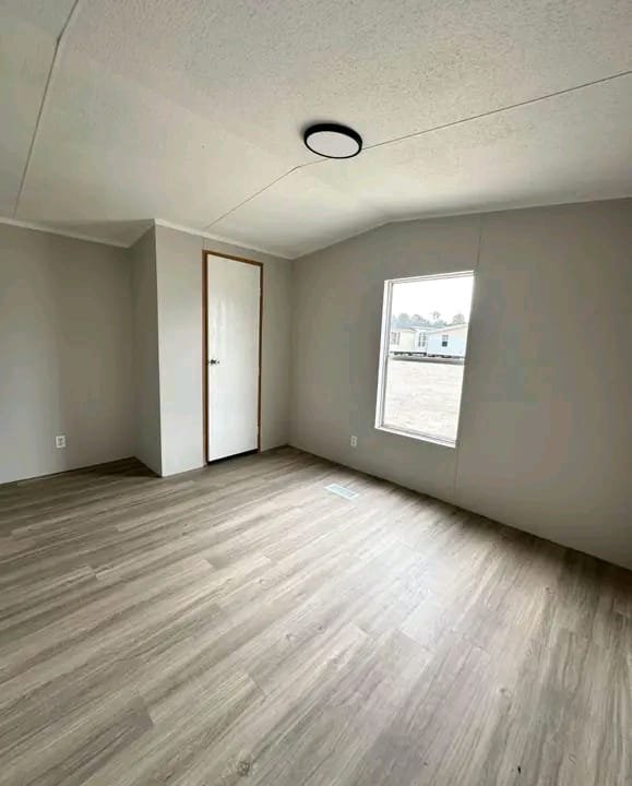 Fully tape and textured drywall interior in single wide manufactured home