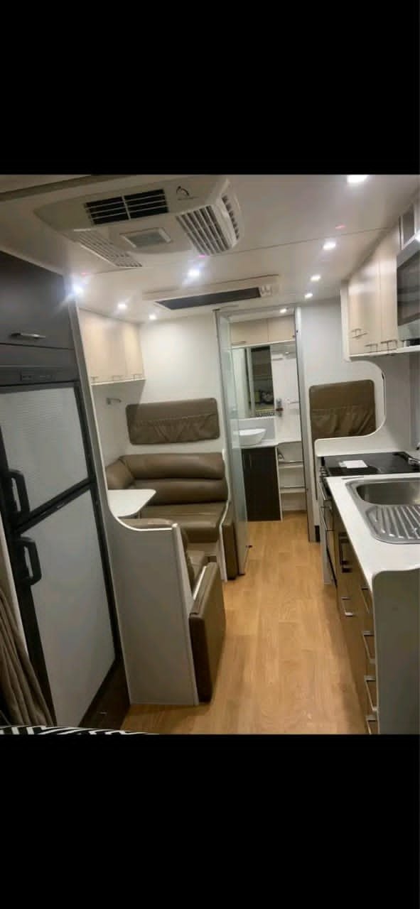 Interior night lighting in New Age caravan