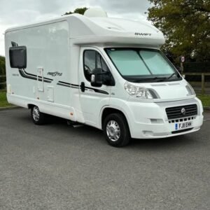 Left angled side view of compact 2 berth motorhomes for sale