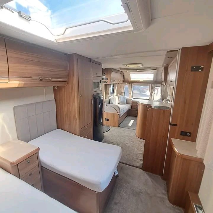 Panoramic roof window in Elddis Buccaneer Clipper caravan