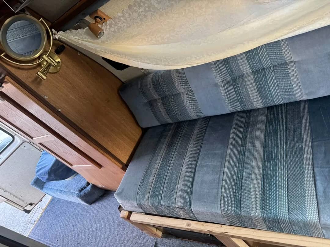 Interior seating in 1990 Ford Econoline camper