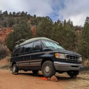 Rear exterior view of ford econoline camper van​