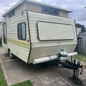 Windsor Windcheater caravan with fully enclosed annex independent suspension for trailers