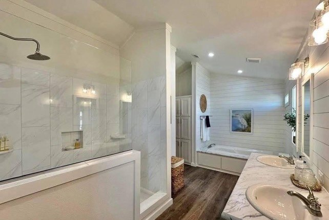 Luxury bathtub inside Platinum manufactured home