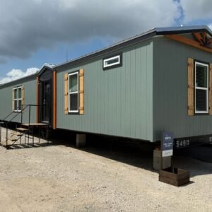 exterior siding and trim close up on manufactured home