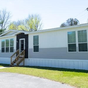 full angled side profile of manufactured home